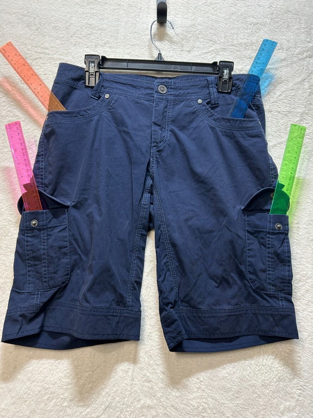 Kuhl Born in the Mountains Womens Size 10 Blue Cargo Hiking Outdoor Shorts